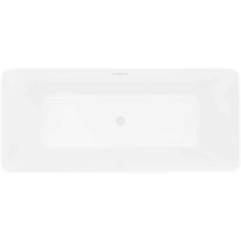 Mexen Velo Slim banheira independente 170 x 75 cm, branca, transbordo branco - 52811707500-20