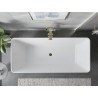 Mexen Velo Slim wanna wolnostojąca 170 x 75 cm, biała, przelew złoty - 52811707500-50