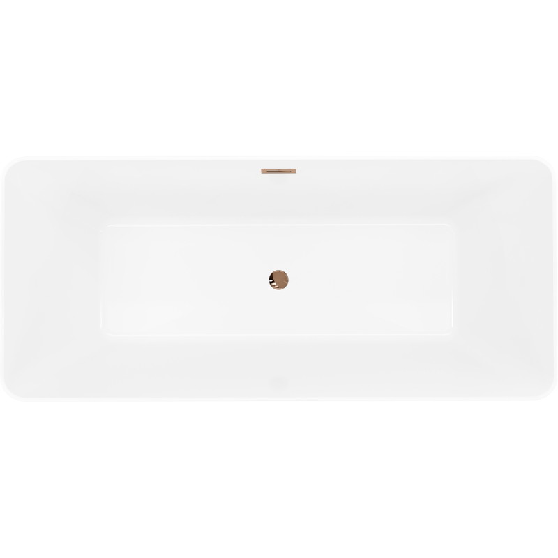 Mexen Velo Slim wanna wolnostojąca 170 x 75 cm, biała, przelew różowe złoto - 52811707500-60