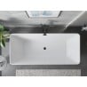 Mexen Velo Slim wanna wolnostojąca 170 x 75 cm, biała, przelew czarny - 52811707500-70