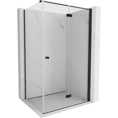 Mexen Mist-F foldable shower cabin right 75 x 90 cm, transparent, black - 8A6T-075-090-70-00-P