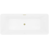 Mexen Velo Slim wanna wolnostojąca 170 x 75 cm, biała/czarna, przelew złoty szczotkowany - 52811707575-55