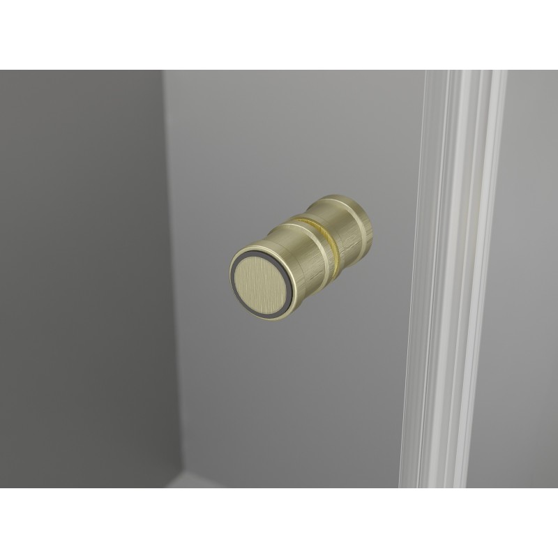 Mexen Mist-F Duo cabine de douche pliante gauche 100 x 70 cm, transparent, or brossé - 8A6-100L-070P-55-00