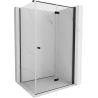 Mexen Mist-F T Duschkabine klappbar rechts 100 x 90 cm, transparent, schwarz - 8A6T-100-090-70-00-P