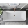 Mexen Velo Slim wanna wolnostojąca 170 x 75 cm, biała/czarna, przelew miedź szczotkowana - 52811707575-65
