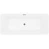 Mexen Velo Slim wanna wolnostojąca 170 x 75 cm, biała/czarna, przelew gun gray szczotkowany - 52811707575-66