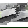 Mexen Velo Slim vrijstaande badkuip 170 x 75 cm, wit/zwart, overloop gepolijst gun gray - 52811707575-66