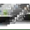 Mexen Velo Slim vrijstaande badkuip 170 x 75 cm, wit/zwart, overloop gepolijst gun gray - 52811707575-66