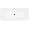 Mexen Velo Slim wanna wolnostojąca 170 x 75 cm, biała/czarna, przelew czarny - 52811707575-70