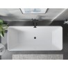 Mexen Velo Slim wanna wolnostojąca 170 x 75 cm, biała/czarna, przelew czarny - 52811707575-70