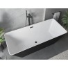 Mexen Velo Slim wanna wolnostojąca 170 x 75 cm, biała/czarna, przelew czarny - 52811707575-70