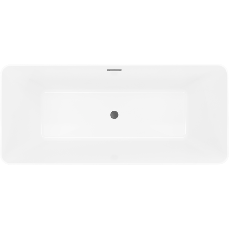 Mexen Velo Slim vasca da bagno autoportante 170 x 75 cm, bianca/nera, troppopieno gun metal - 52811707575-95