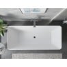 Mexen Velo Slim wanna wolnostojąca 170 x 75 cm, biała/czarna, przelew nikiel szczotkowany - 52811707575-97