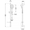 Mexen DF73 schwenkbares Duschset, schwarz - 785734582-70