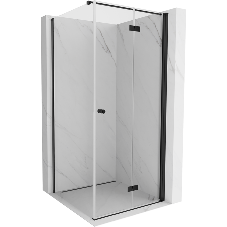 Mexen Mist-F T Duschkabine faltbar rechts 100 x 100 cm, transparent, schwarz - 8A6T-100-100-70-00-P