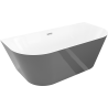 Mexen Oval Slim wanna wolnostojąca przyścienna 170 x 80 cm, biała/szara, przelew chrom - 52661708062-01