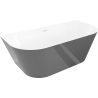 Mexen Oval Slim freistehende wandstehende Badewanne 170 x 80 cm, weiß/grau, weißer Überlauf - 52661708062-20