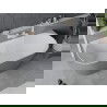 Mexen Ovaal Slim vrijstaande wandbadkuip 170 x 80 cm, wit/grijs, witte overloop - 52661708062-20