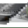 Mexen Oval Slim freistehende an der Wand montierte Badewanne 170 x 80 cm, weiß/grau, weißer Überlauf - 52661708062-20