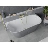 Mexen Oval Slim slobodno stojeća kada uz zid 170 x 80 cm, bijela/siva, zlatni preljev - 52661708062-50