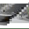 Mexen Oval Sim freistehende halbeinbau Badewanne 170 x 80 cm, weiß/grau, Überlauf gebürstetes Gold - 52661708062-55