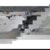 Mexen Oval Sim vrijstaande tegen de muur badkuip 170 x 80 cm, wit/grijs, zwarte overloop - 52661708062-70