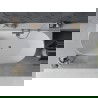 Mexen Oval Slim vrijstaande tegen de muur badkuip 170 x 80 cm, wit/grijs, overloop gun metal - 52661708062-95