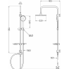 Mexen T40 douchekolom, chroom - 798404093-00