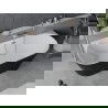 Mexen Oval Slim freistehende Wandbadewanne 170 x 80 cm, weiß/schwarz, Überlauf chrom - 52661708075-01