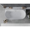 Mexen Oval Slim wanna wolnostojąca przyścienna 170 x 80 cm, biała/czarna, przelew biały - 52661708075-20