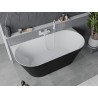 Mexen Oval Slim wanna wolnostojąca przyścienna 170 x 80 cm, biała/czarna, przelew biały - 52661708075-20