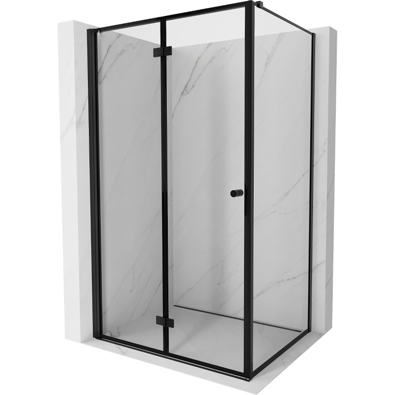 Mexen Mist-F kokkupandav dušinurk vasak 80 x 85 cm, must raam, must - 8A6T-080-085-70-70-L