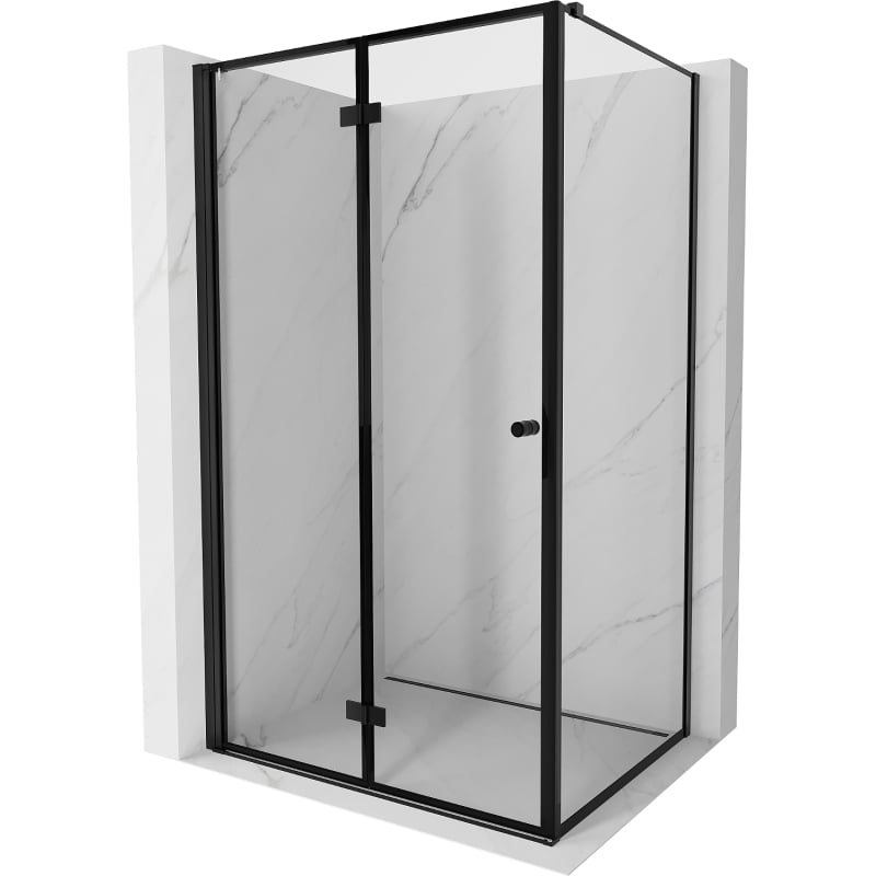 Mexen Mist-F kokkupandav dušinurk vasakpoolne 90 x 85 cm, must raam, must - 8A6T-090-085-70-70-L