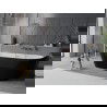Mexen Oval Slim freistehende an der Wand Badewanne 170 x 80 cm, weiß/schwarz, Überlauf gebürstetes Kupfer - 52661708075-65