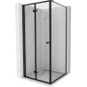 Mexen Mist-F T folding shower enclosure left 90 x 90 cm, black frame, black - 8A6T-090-090-70-70-L