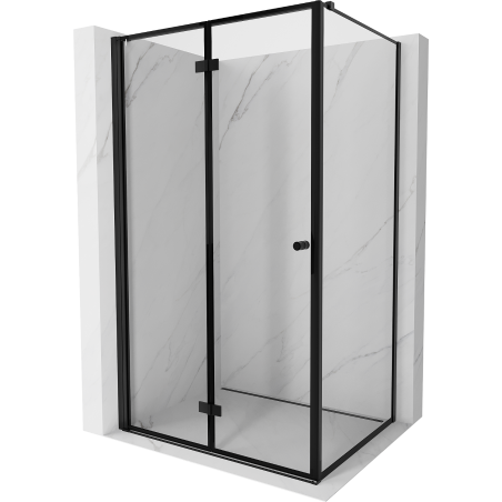 Mexen Mist-F folding shower enclosure left 80 x 95 cm, black frame, black - 8A6T-080-095-70-70-L
