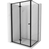 Mexen Mist-F vouwbare douchecabine links 90 x 95 cm, zwart frame, zwart - 8A6T-090-095-70-70-L