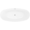 Mexen Olea vrijstaande badkuip patroon 170 x 80 cm, wit, overloop chroom - 52821708000-01