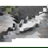 Mexen Olea vrijstaande badkuip patroon 170 x 80 cm, wit, overloop chroom - 52821708000-01