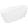 Mexen Olea vrijstaande badkuip patroon 170 x 80 cm, wit, witte overloop - 52821708000-20