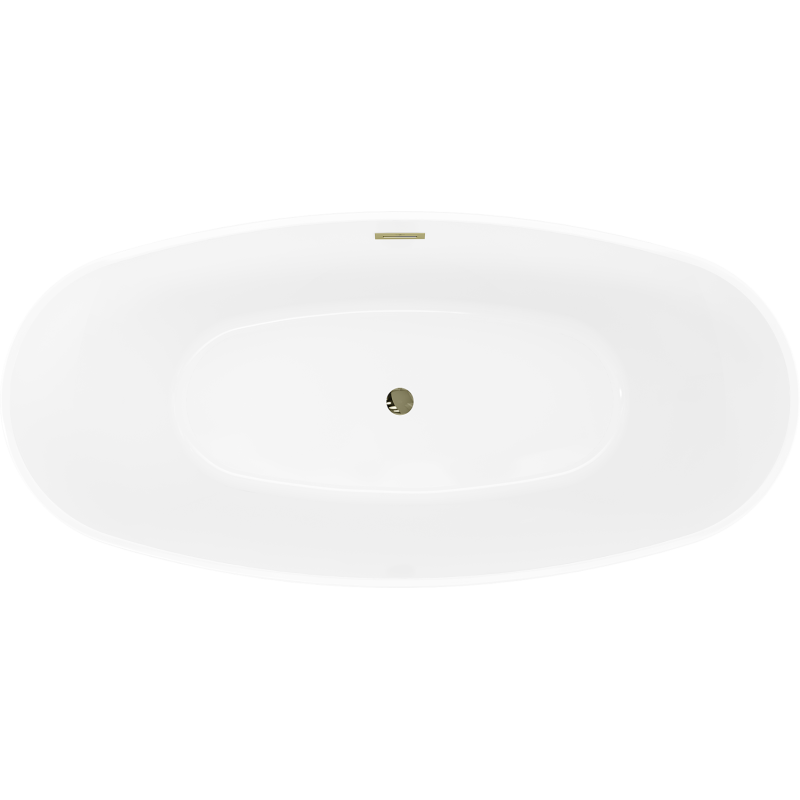 Mexen Olea vapaasti seisova kylpyamme kuvio 170 x 80 cm, valkoinen, kultainen ylivuoto - 52821708000-50