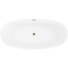 Baignoire autoportante Mexen Olea modèle 170 x 80 cm, blanche, trop-plein doré - 52821708000-50