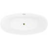 Mexen Olea freestanding bath pattern 170 x 80 cm, white, gold overflow - 52821708000-50