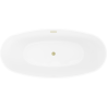Mexen Olea vrijstaande badkuip patroon 170 x 80 cm, wit, geborsteld goud overloop - 52821708000-55