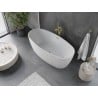 Mexen Olea freistehende Rillenbadewanne 170 x 80 cm, weiß, Überlauf gebürstet gold - 52821708000-55