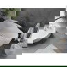 Mexen Olea vrijstaande badkuip patroon 170 x 80 cm, wit, overloop gun gray geborsteld - 52821708000-66
