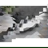 Mexen Olea vrijstaande badkuip patroon 170 x 80 cm, wit, zwarte overloop - 52821708000-70