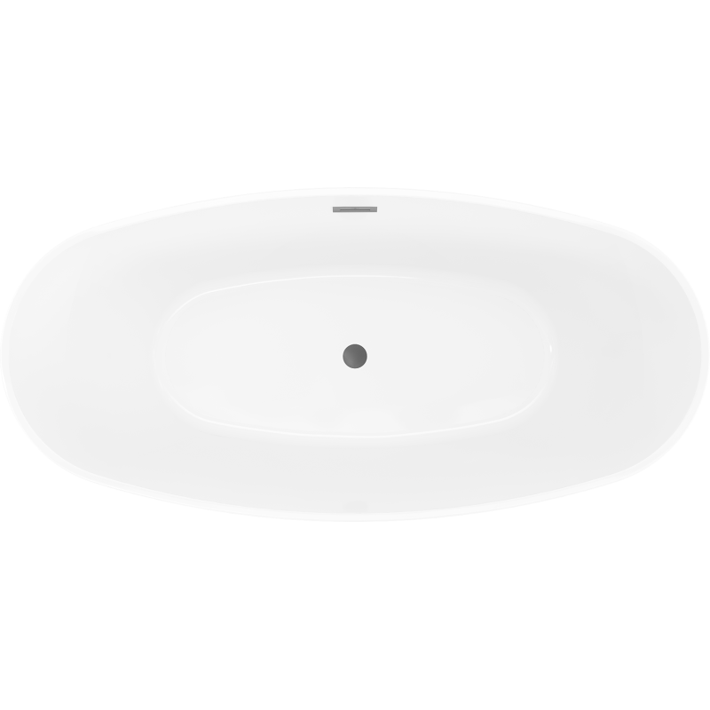 Mexen Olea Freestanding Bath Model 170 x 80 cm, White, Overflow Gun Metal - 52821708000-95