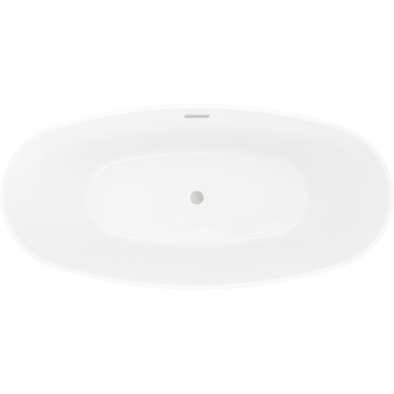 Mexen Olea free-standing bathtub pattern 170 x 80 cm, white, brushed nickel overflow - 52821708000-97