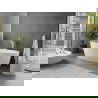 Mexen Olea vrijstaande badkuip patroon 170 x 80 cm, wit, overloop geborsteld nikkel - 52821708000-97
